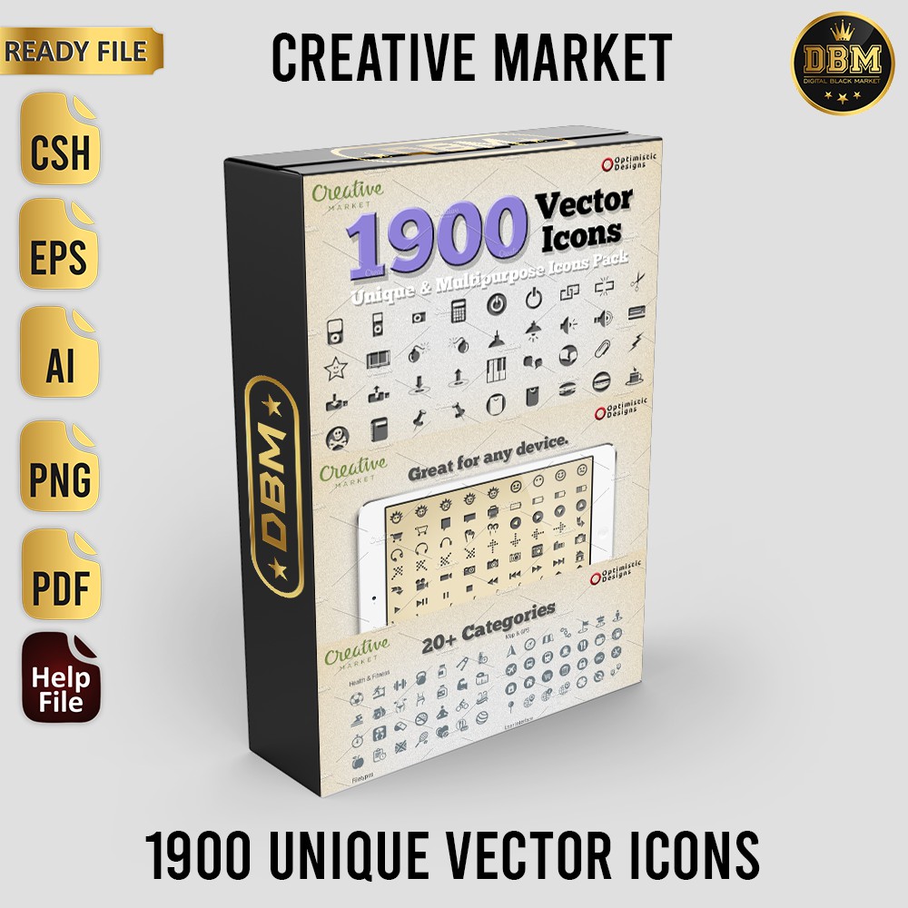 1900 Unique Vector Icons - Vector Designs