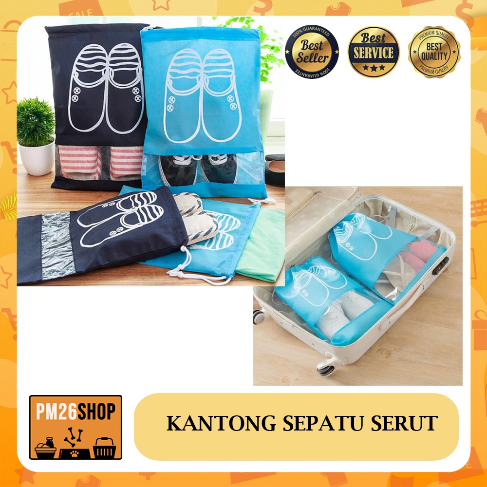 TAS KANTONG SEPATU SANDAL BAJU TRAVEL SERUT