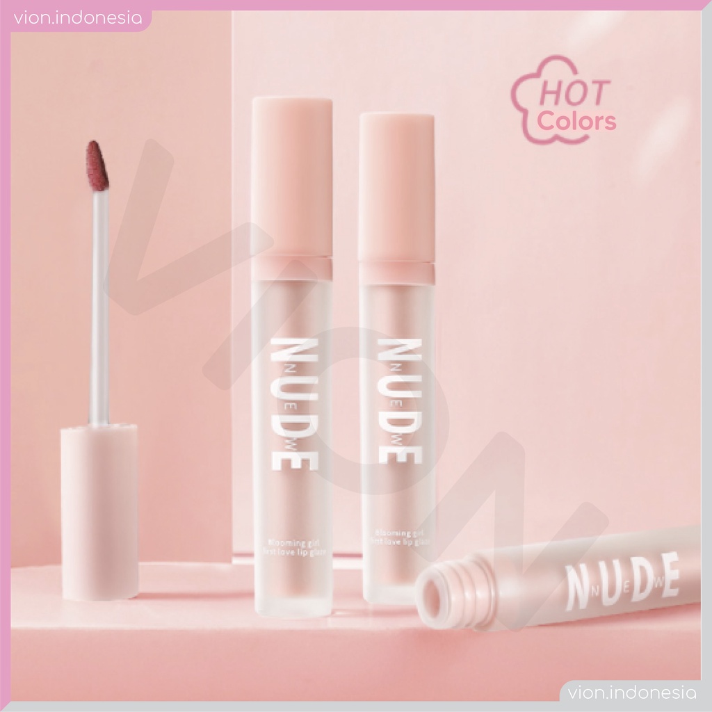 NUDE Long Blooming Girl Lip Glaze Lipstick Non Stick Waterproof Lipstik 5 Colors Original NU003