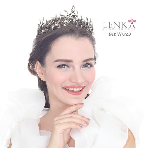 LENKA MAHKOTA PESTA HEADPIECE AKSESORIS PENGANTIN BRIDAL CROWN MRW020