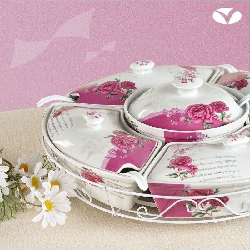 Prasmanan Keramik Putar Sedang Vicenza BC472 Eternity