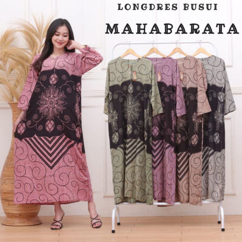 DASTER PANJANG BATIK - BUSUI DADA KANCING - SEMATA KAKI NON RUFFEL - DKAZA STORE-MAHABARATA