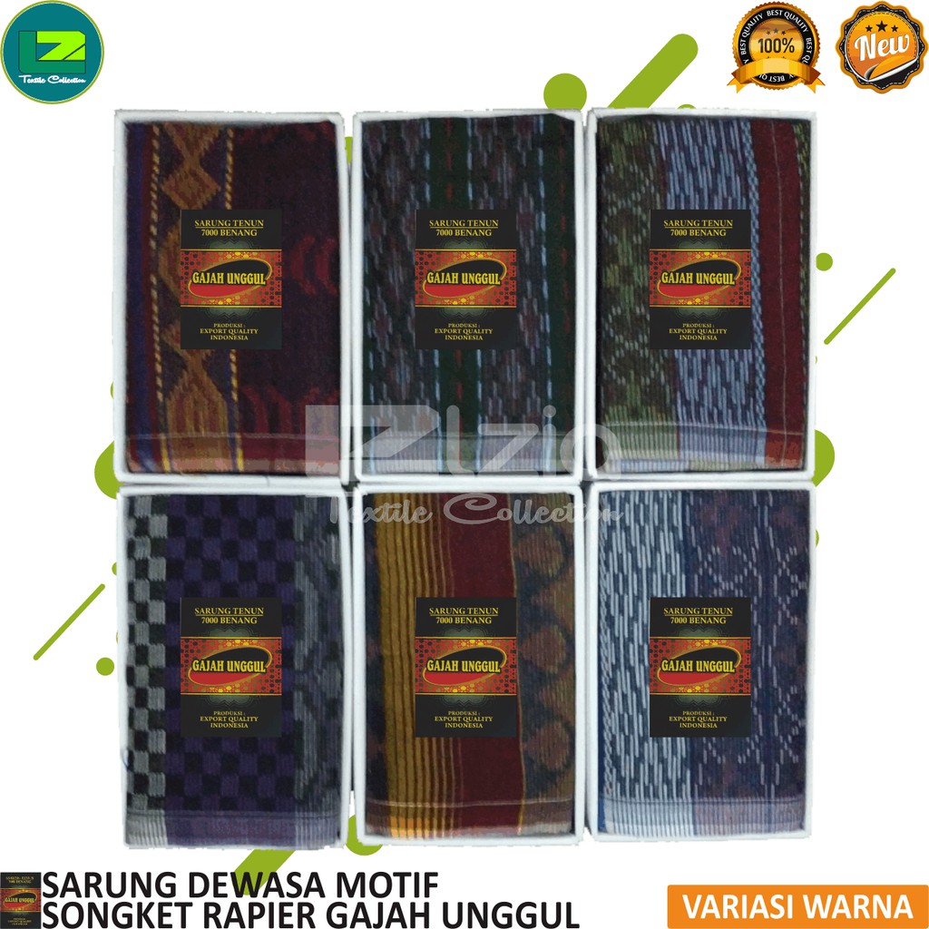 SARUNG DEWASA MOTIF SONGKET GAJAH UNGGUL PREMIUM