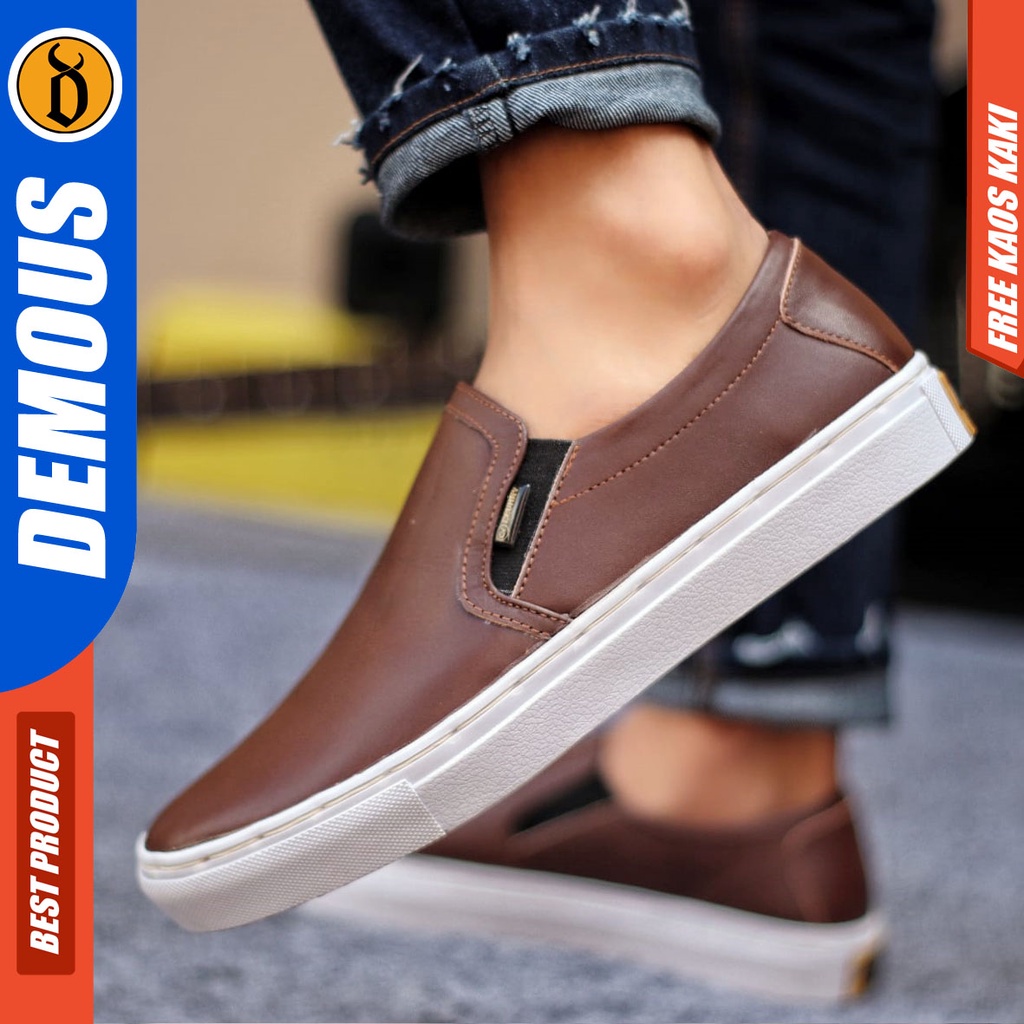 DEMOUS MORI Sepatu Kasual Sneakers Kulit Asli Casual Original