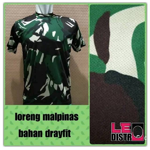 Kaos PDL Dryfit Malfinas/Kaos Dalam TNI/Kaos Loreng Drifit