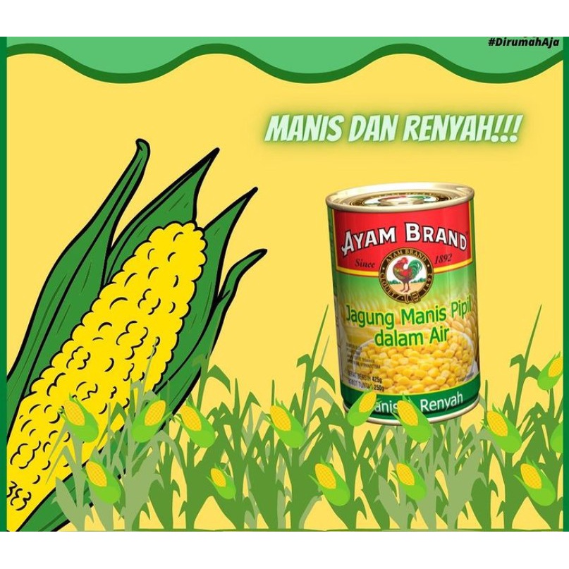 AYAM BRAND JAGUNG MANIS PIPIL 425 GR GARAM / KRIM SWEET CORN CREAM