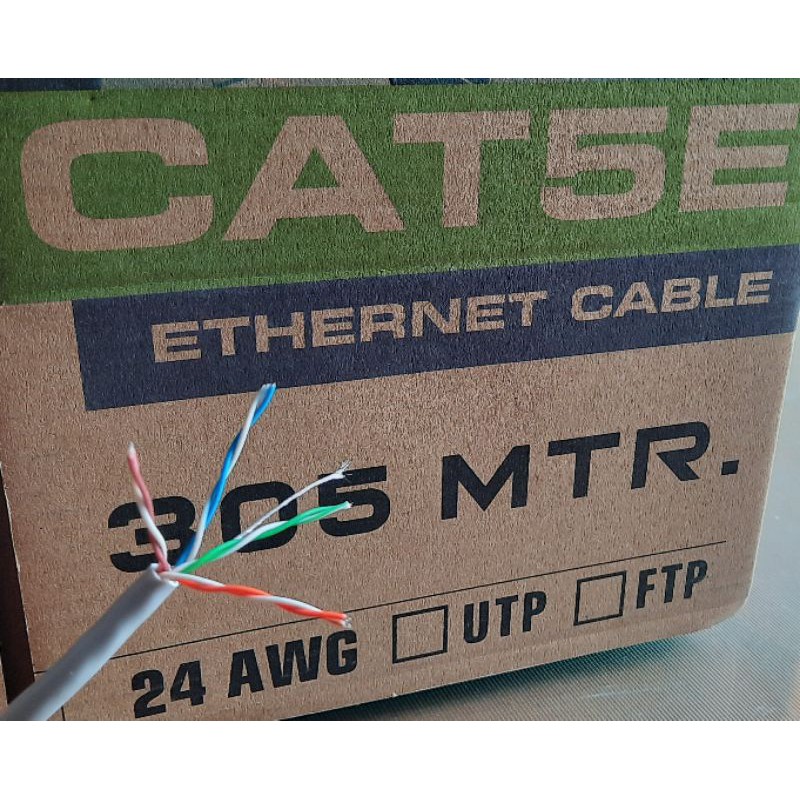 Kabel LAN Outdoor/FTP CAT6/5e Vascolink/Spectra/Zimmlink/NYK UTP/Indoor RJ45 CAT6/5 METAL,ecer meter-SPECTRA UTP 5e IN CR