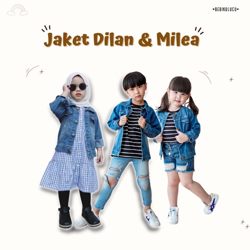 Jaket Dilan | Jaket Jeans Anak Unisex | Jaket Jeans anak usia 2-6 tahun