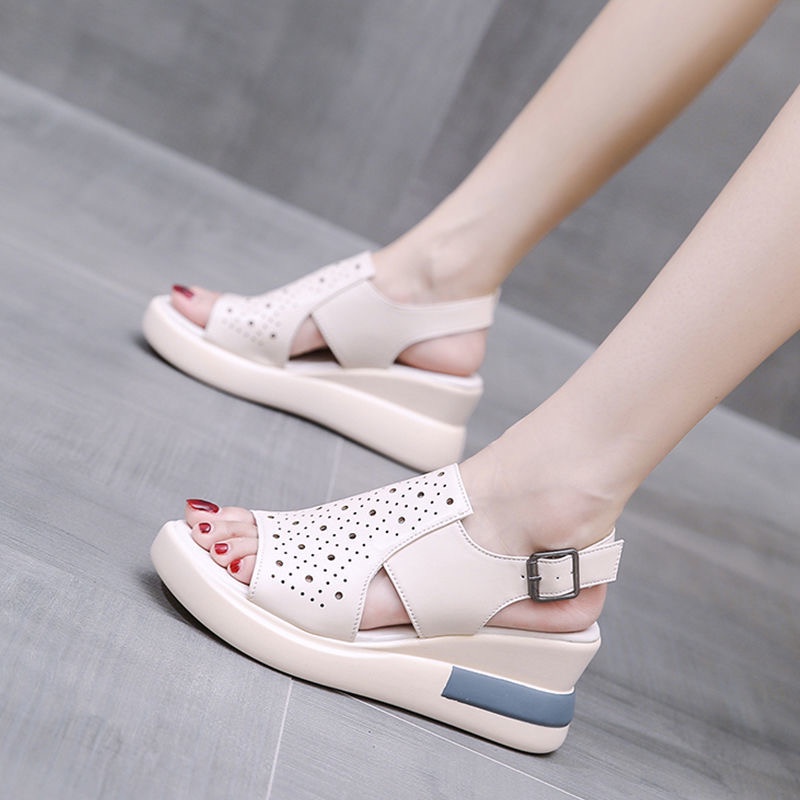 Sepatu Sandal Wanita Tinggi Import Tersedia Size Kecil 34 35 Sandal Cewek Wedges Kekinian Hits Murah Ringan