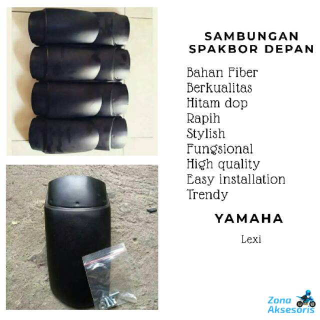 Sambungan spakbor depan yamaha lexi spakbor lexi Aksesoris lexi