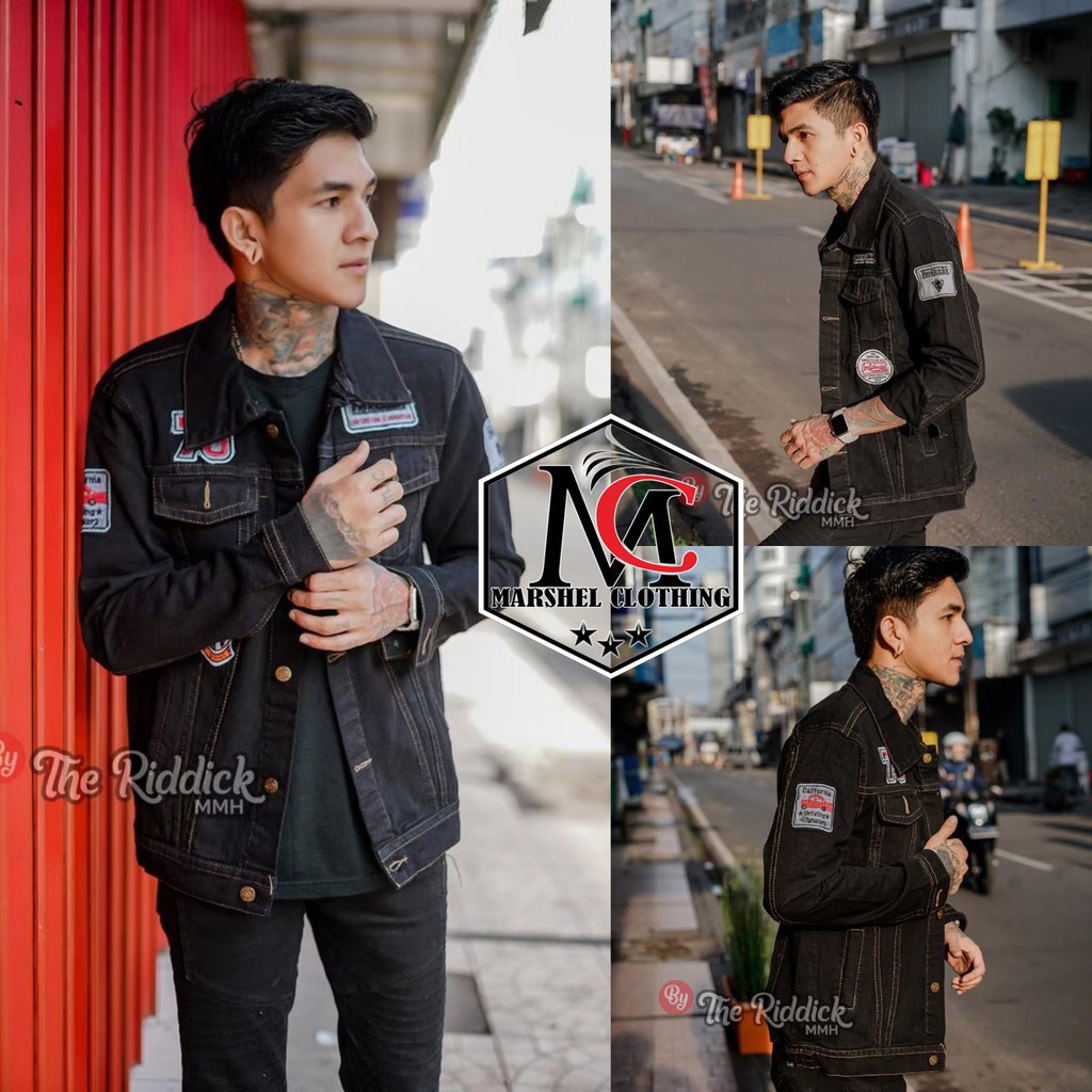 RCL - Jaket Jeans Pria Original The Riddick Emblem 02 Jaket Jeans Pria Jaket Jeans Harga Terjangkau THE RIDDICK MMH QUALITY PREMIUM