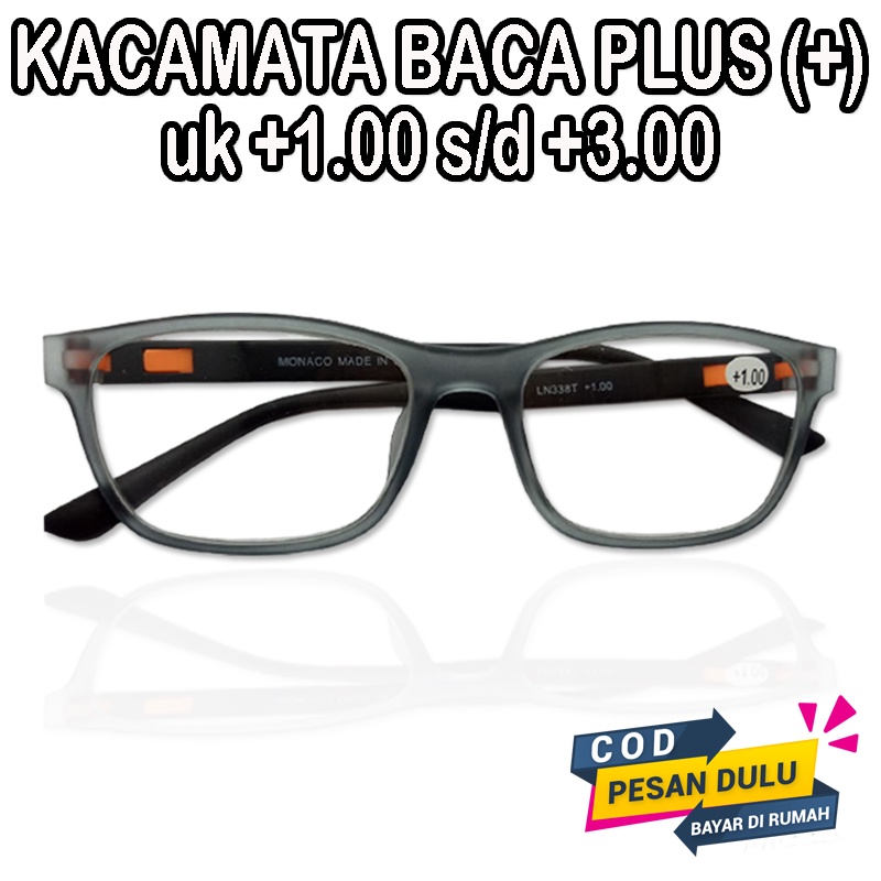 New! Kacamata Baca Plus Hiqh Quality (+) Korean Style  Pria &amp; Wanita +1.00 s/d +3.00 kacamata plus