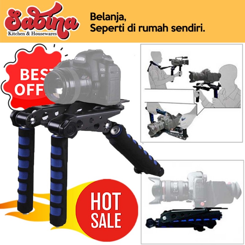 Stabilizer Kamera Rotatable Adjustable Foldable Shoulder Mount Rig