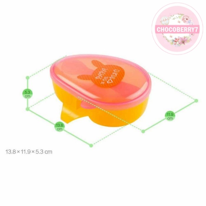 Kandila Divided Bowl with Spoon Mangkok Sekat Tempat Makan Bayi Food Container Baby