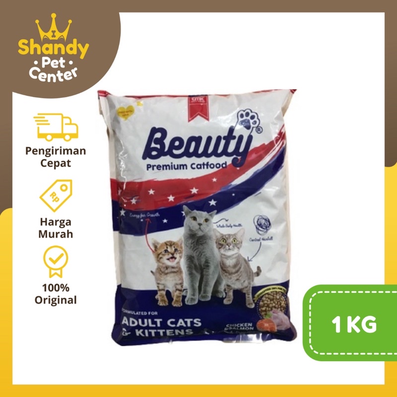 PAKAN KUCING BEAUTY 1 KG
