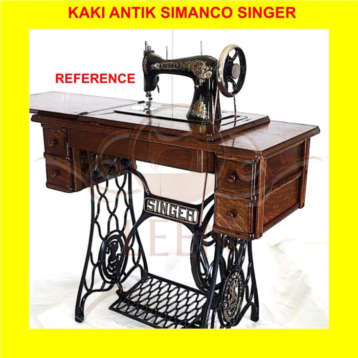 Kaki Mesin Jahit Singer ANTIK SIMANCO Enjot Kayuh Tradisional LEEN