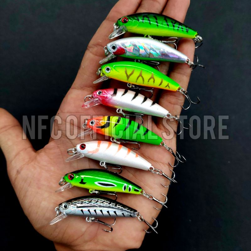 Lure Minnow Sinking 5 cm / 6 gram, BEST KILLER ACTION Kualitas Premium, Rekomendasi untuk Ultralight casting