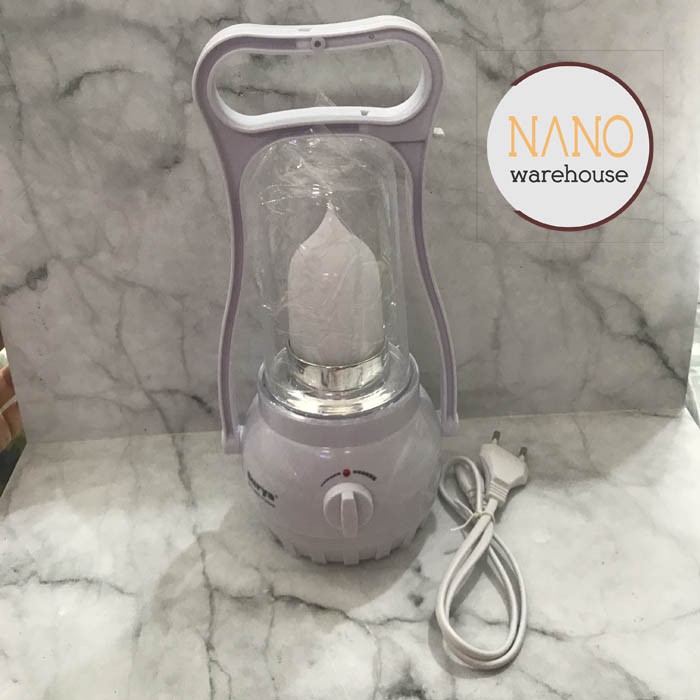 Lampu Cas Emergency Lamp Petromax Rechargeable Surya SHL 3904 Frosted SMD LED Darurat Bisa Baterai