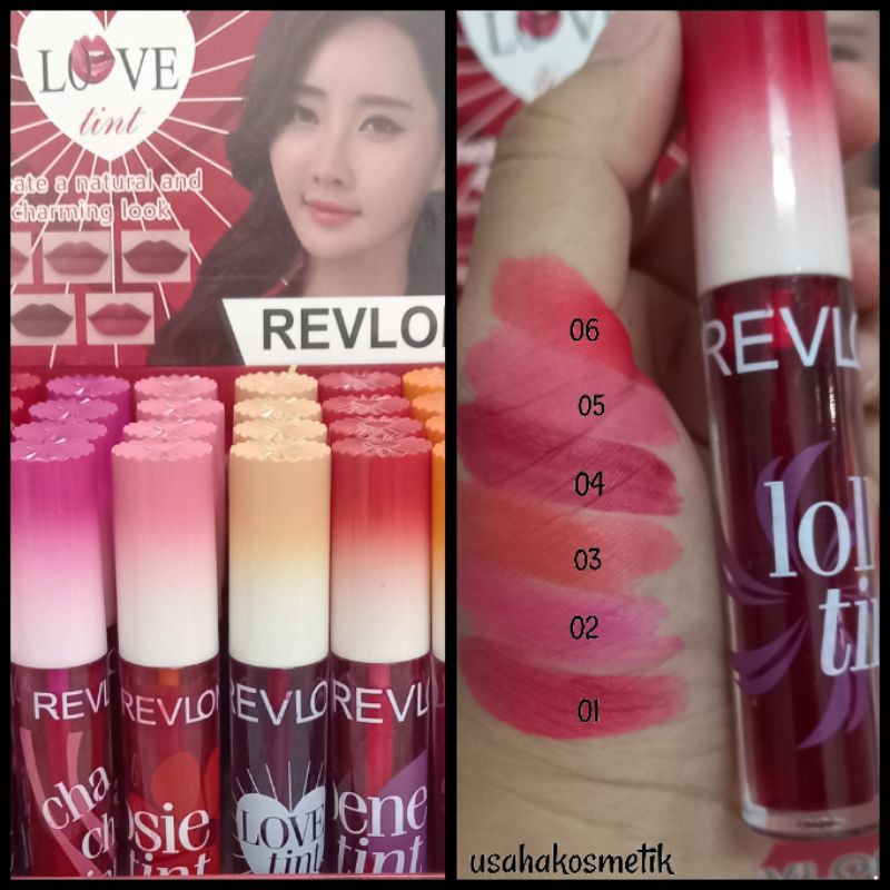 BEST SELLER  LIP TINT  LOVE  REVLON |  LIP TINT BRIGHT COLORS HARUM PERMEN   NO.999 | 70379 -03