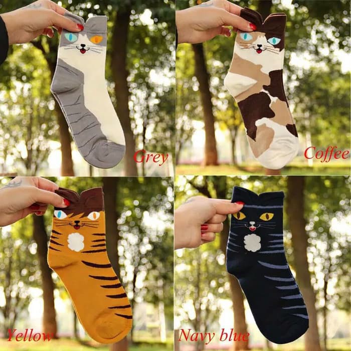 CLEARANCE SALE - KSKI0018 - Kaos Kaki Wanita Pria Lucu Imut Cat Kucing Kitty Telinga Cosplay Anime Japan Japanese Korea Korean Kawaii Kiyowo