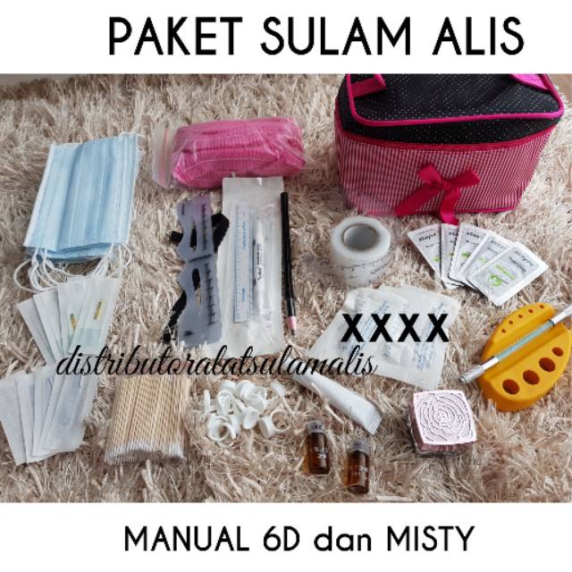 Paket sulam alis manual 6D microblading dan misty