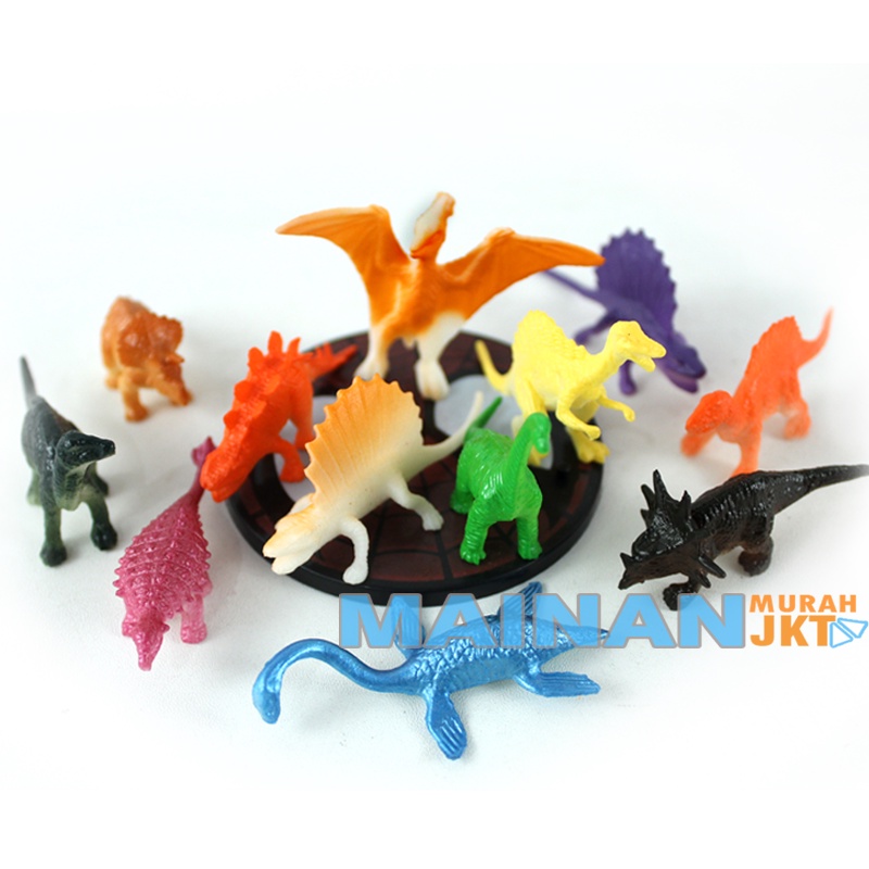 MAINANKEI MAINAN ANAK MURAH 62115 DINOSAUR MINI WORLD DINO KECIL ISI 12 PCS DINO KARET