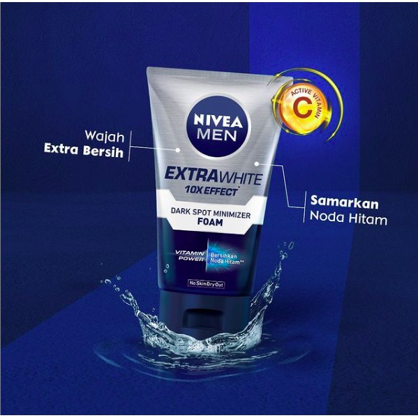 Nivea Men Facial Foam 100ml | Sabun Pembersih Muka Pria