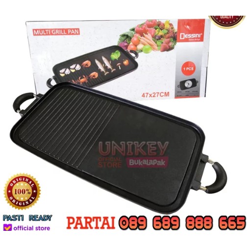 DISKON MULTI GRILL PAN TEFLON Anti LENGKET Alat panggang GRIL PAN TERBAIK HC9900