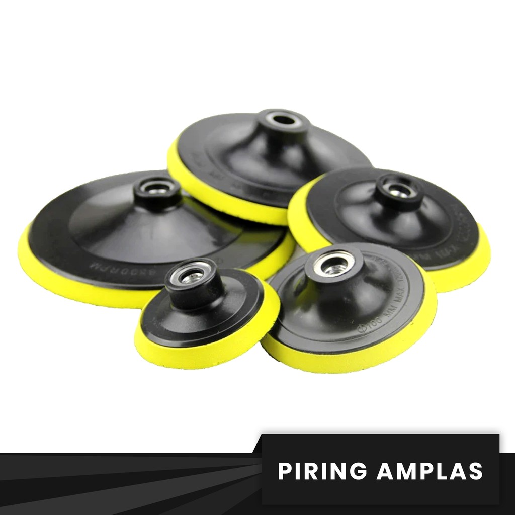 Tatakan Amplas Bulat 4 Inch / Piring Amplas / Tatakan Amplas Bulat / Tatakan Amplas Velcro / Tatakan Amplas Velcro Gerinda Tangan / Rubber Pad 4&quot;