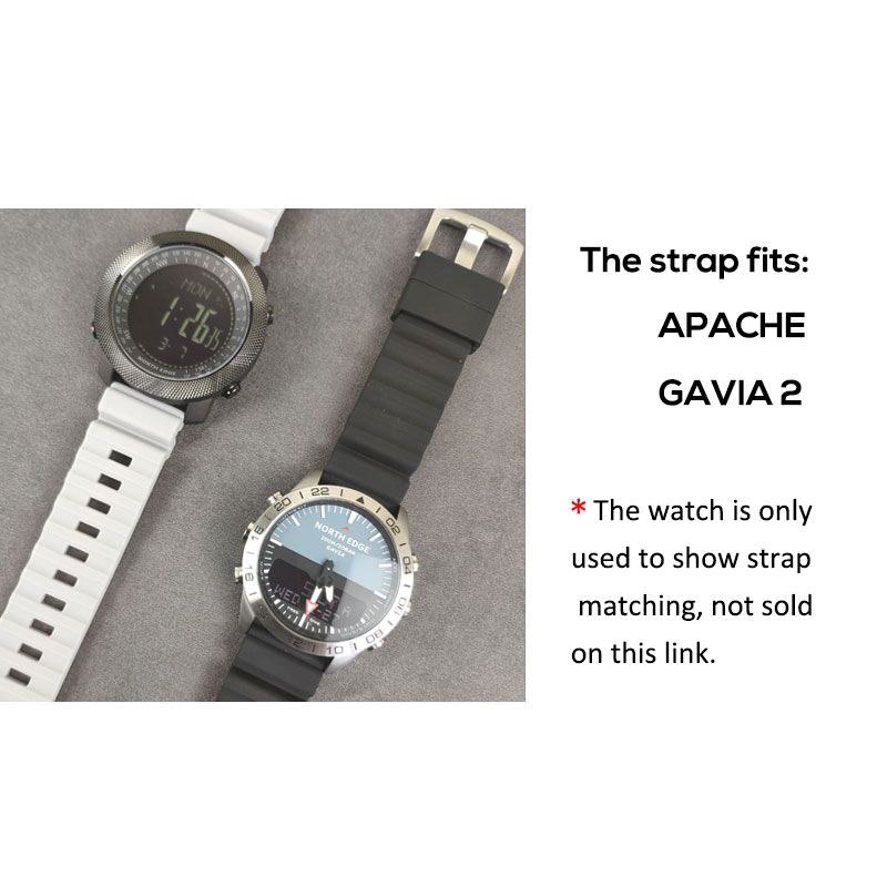 STRAP RUBBER/SILIKON NORTH EDGE 24MM STRAP APCHE3 APACHE AQUA GAVIA2 AQUA