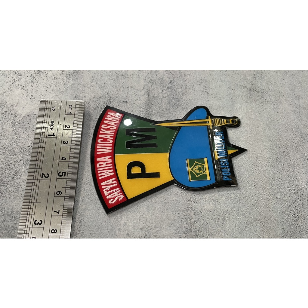 Sticker PM (Baret) - Stiker Polis* Militer  - Sticker Mobil - Stiker Biasa