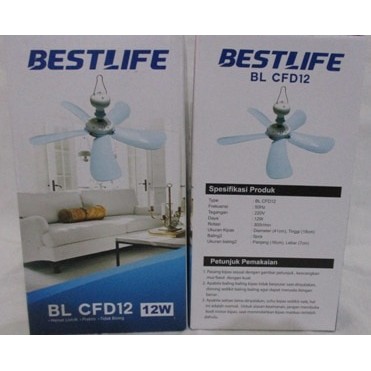 Kipas Angin Gantung 4 Baling CFD12 Mini Ceiling Fan 12 watt BESTLIFE***TOP