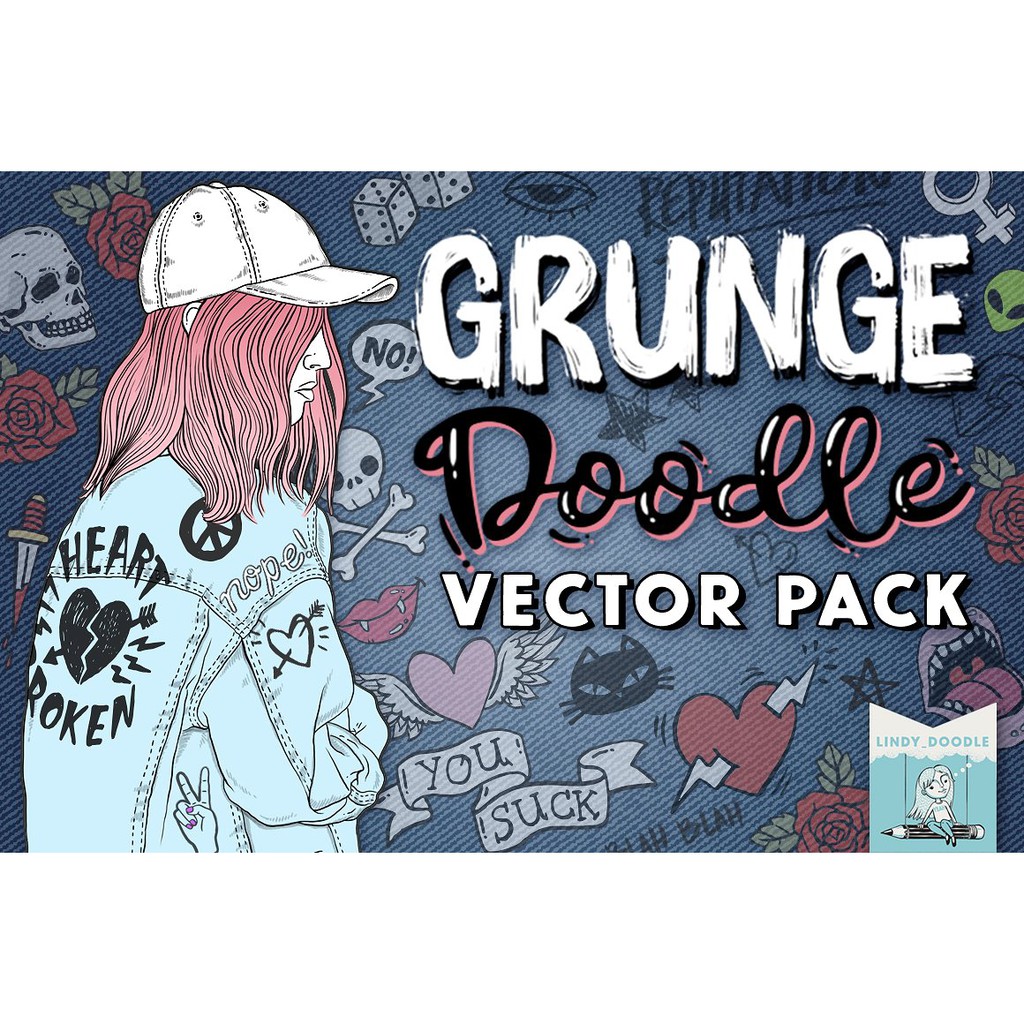 Grunge Graffiti Doodles Vector Pack - Photoshop &amp; Illustrator