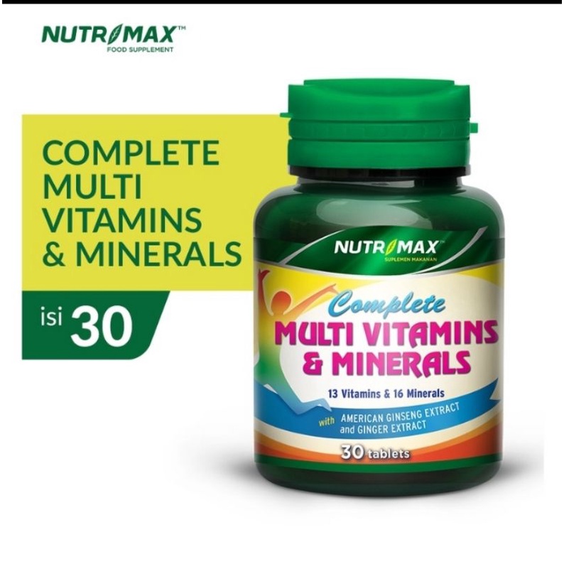 NUTRIMAX COMPLETE MULTIVITAMIN DAN MINERAL VITAMIN DAYATAHAN TUBUH