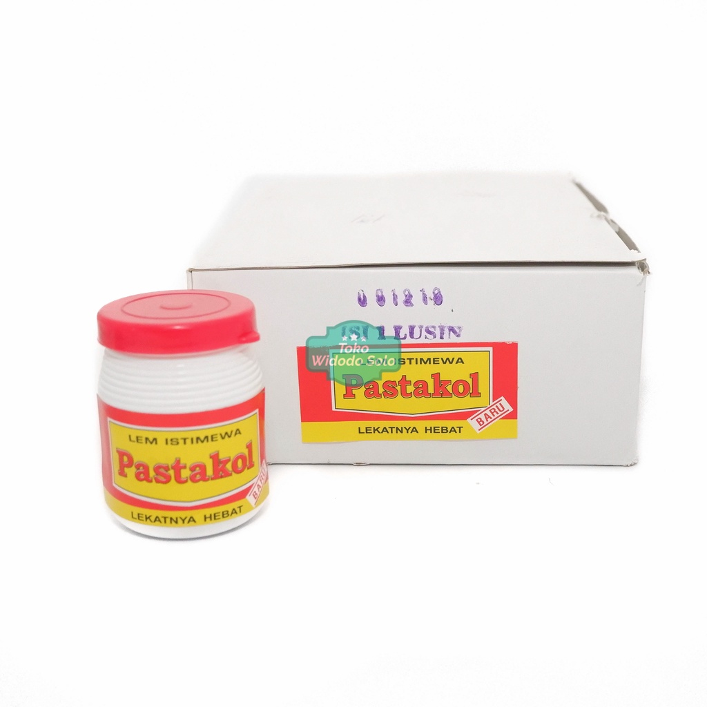 

1 LUSIN Lem Kertas Pastakol TANGGUNG 100 Gram Putih Colek Sedang Istimewa - 1 Box Isi 12 Buah