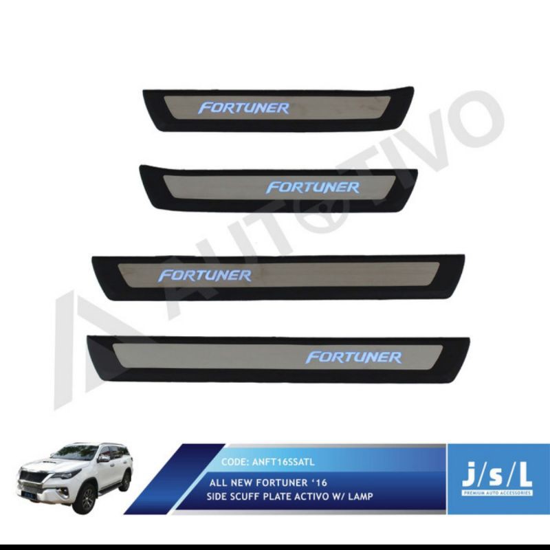 Sillplate samping all new Fortuner activo with lampu jsl