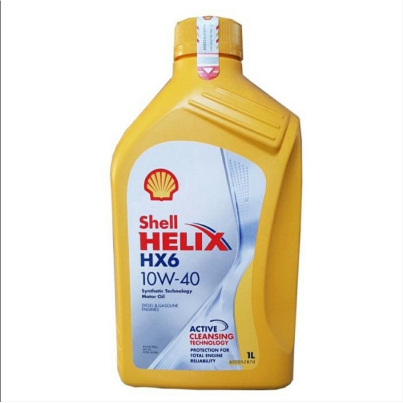 Oli Mesin Shell Helix HX6 SAE 10W-40 1 Liter Bensin HX 6 10W40 1L Botol Tambah Nambah