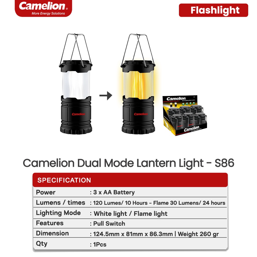 Camelion Senter Camping Lampu Tenda Lampu Api Unggun Portable Light