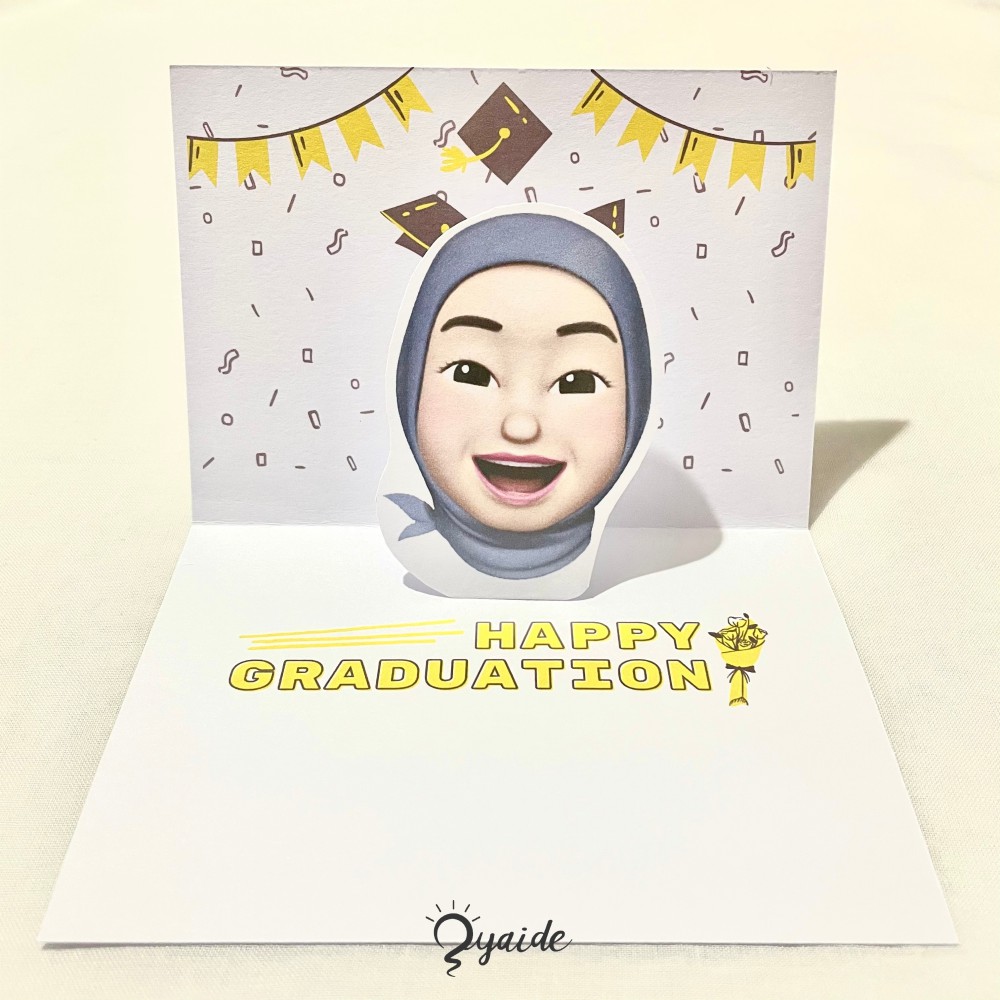 Kartu Ucapan Wisuda Pop Up 3D Greeting Gift Card Graduation