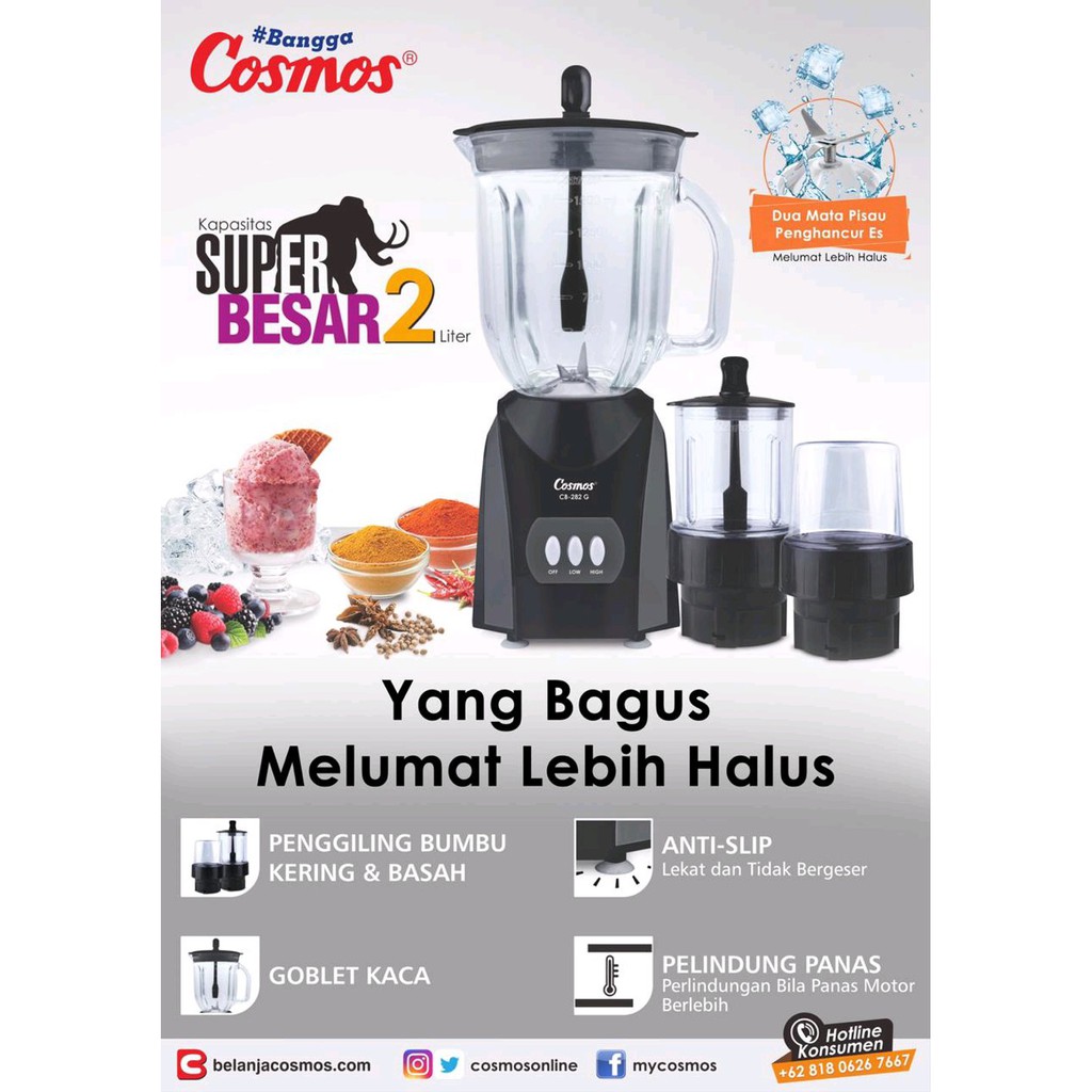 Blender Cosmos CB-282 G 2 Liter Kaca