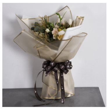 Flower Wrapping Paper Varian List Gold Emas Kertas Buket Bunga Cellophane Florist (KB12-27-30)