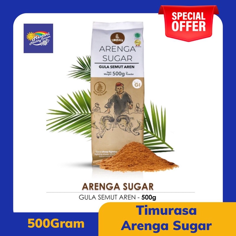 Timurasa Arenga Palm Sugar 500gr / Gula Aren Bubuk 500gr