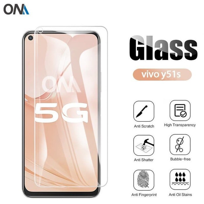 TEMPERED GLASS VIVO Y51S NEW ANTI GORES KACA FULL BENING