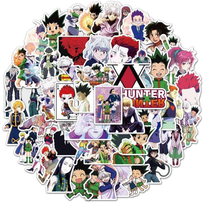 

50pcs sticker anime hunter x hunter stiker onepiece tokyo ghoul ghemsin impact AON attack on titan haikyuu slamdunk one piece