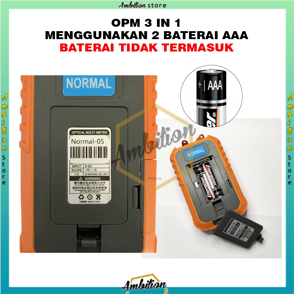 [BISA COD] Optical Power Meter 3 In 1 Plus VFL 5MW Lengkap Dengan Lan Tester NB OPM VFL lan tester