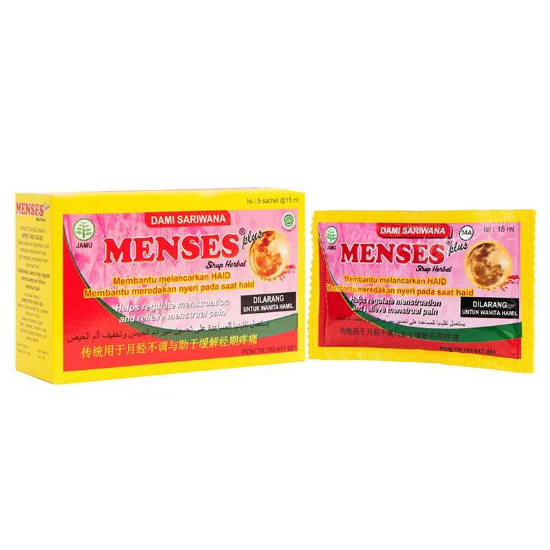 Menses Cair 5 Sachet - Dami Sariwana - Meredakan nyeri saat haid