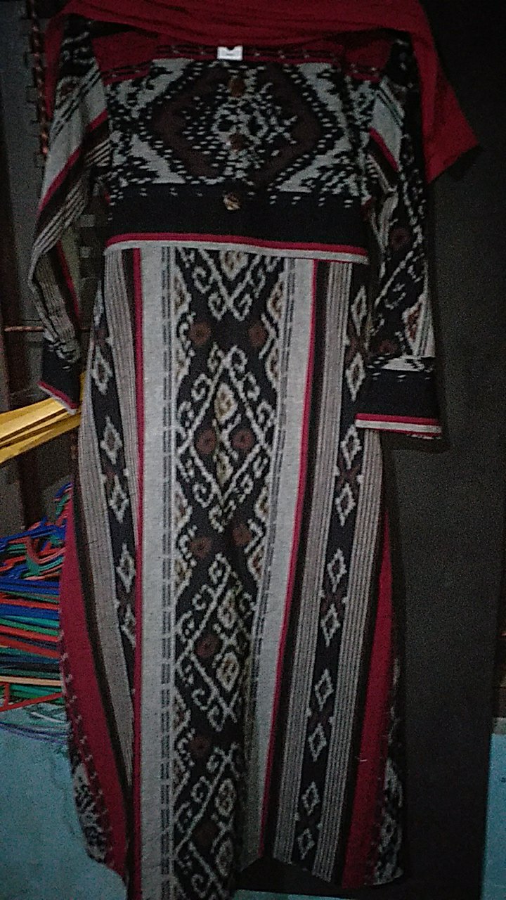 Gamis Maxi Batik Tenun By Butik Batik Solo Bahan Tenuni Kode Gamis Tenun Siren Maxy