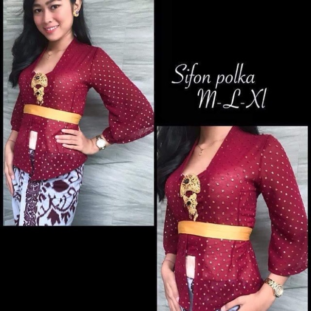 Set kebaya jadi sifon polka