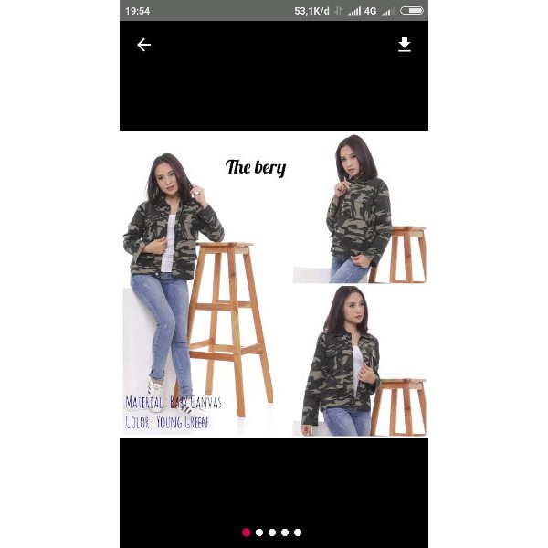 promo jaket wanita pola army original  diskon