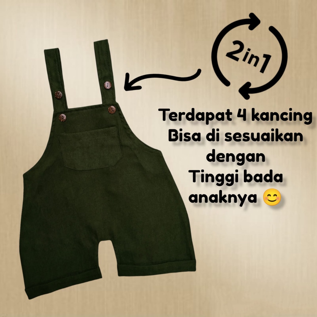 OVERALL - Overall Anak Jumper Bayi Baby Kids Cewek Cowo Perempuan Laki Katun Lucu Murah